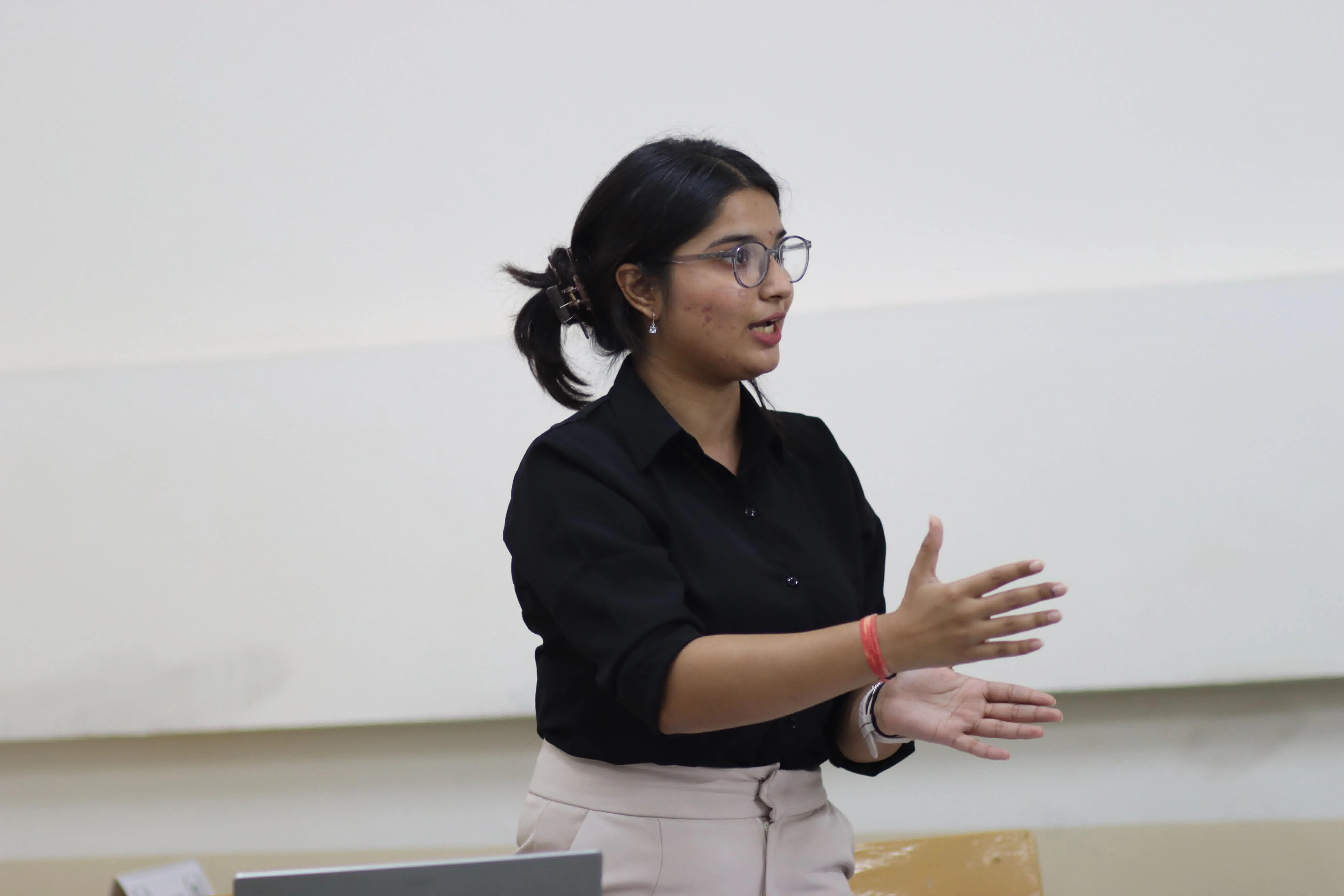 Delegates raising placards